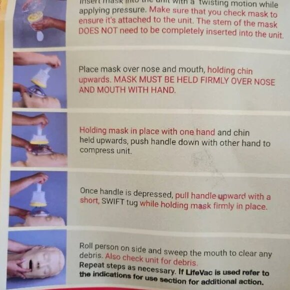 LifeVac Yellow & Blue Travel Kit Combo - Portable Suction Rescue Device NEW - Picture 6 of 6